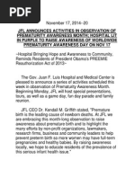 Jfl Press Release October 25 14 13 Blood Donation Medicine