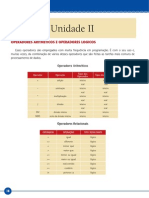 Programação de Computadores Unidade II