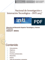 3 Bases de La II Feria Nacional INTI 2013