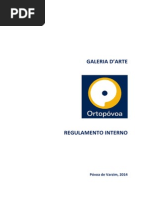 Regulamento GALERIA D´ARTE ORTOPÓVOA - Novembro 2014