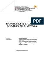 Encuesta Sobre El Consumo de Energía Residencial