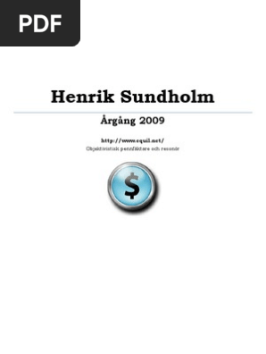 Henrik Sundholm - Årgång 2009  PDF