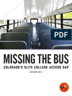 Missing The Bus: Colorado's Elite College Access Gap