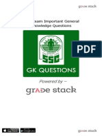 SSC Exam Important GK Questions