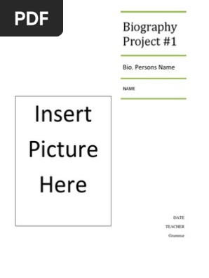 biography project 1 paper template