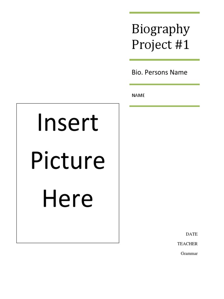 Biography Project 1 Paper Template | PDF
