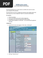 SA500 Series Router: Pre - Requisites