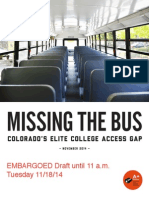 Missing the Bus: Colorado's Elite College Access Gap