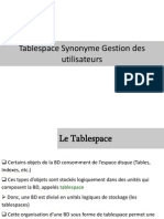 Tablespace Synonyme Gestion Des Utilisateurs
