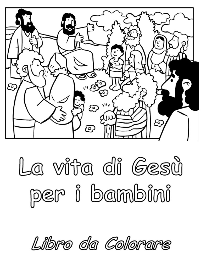Storia Di Gesù Per Bambini In Breve La Vita Di Gesù - Libro Da Colorare