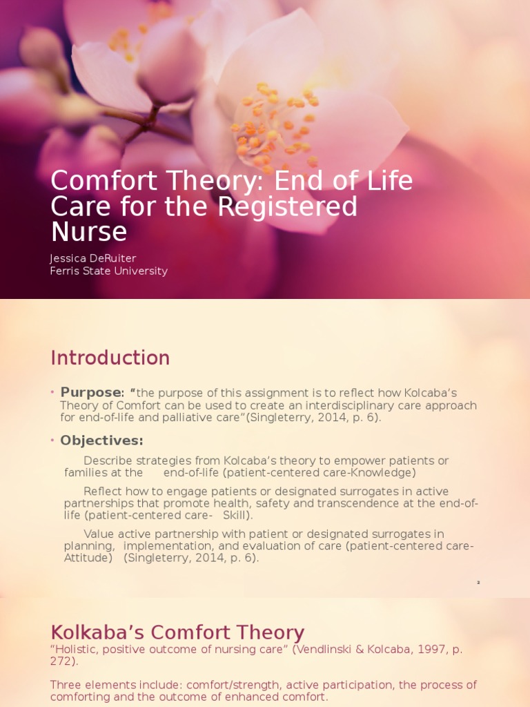 Kolcaba's Comfort Theory in End-of-Life Care | PDF | End Of Life Care ...