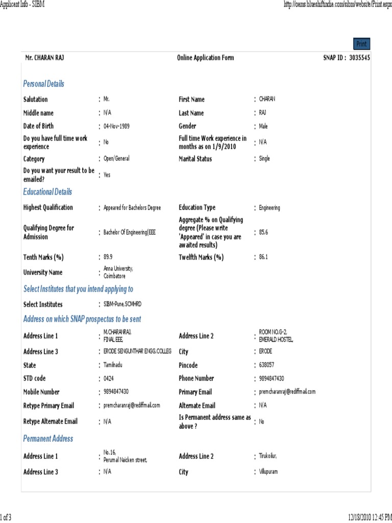 Snap Test (Assessment) Academia