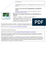 Resistance of Bacterial Biofilms to Disinfectants