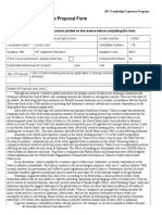 Research Project Outline Proposal Form: Please Read The Instructions Printed On The Reverse Before Completing This Form