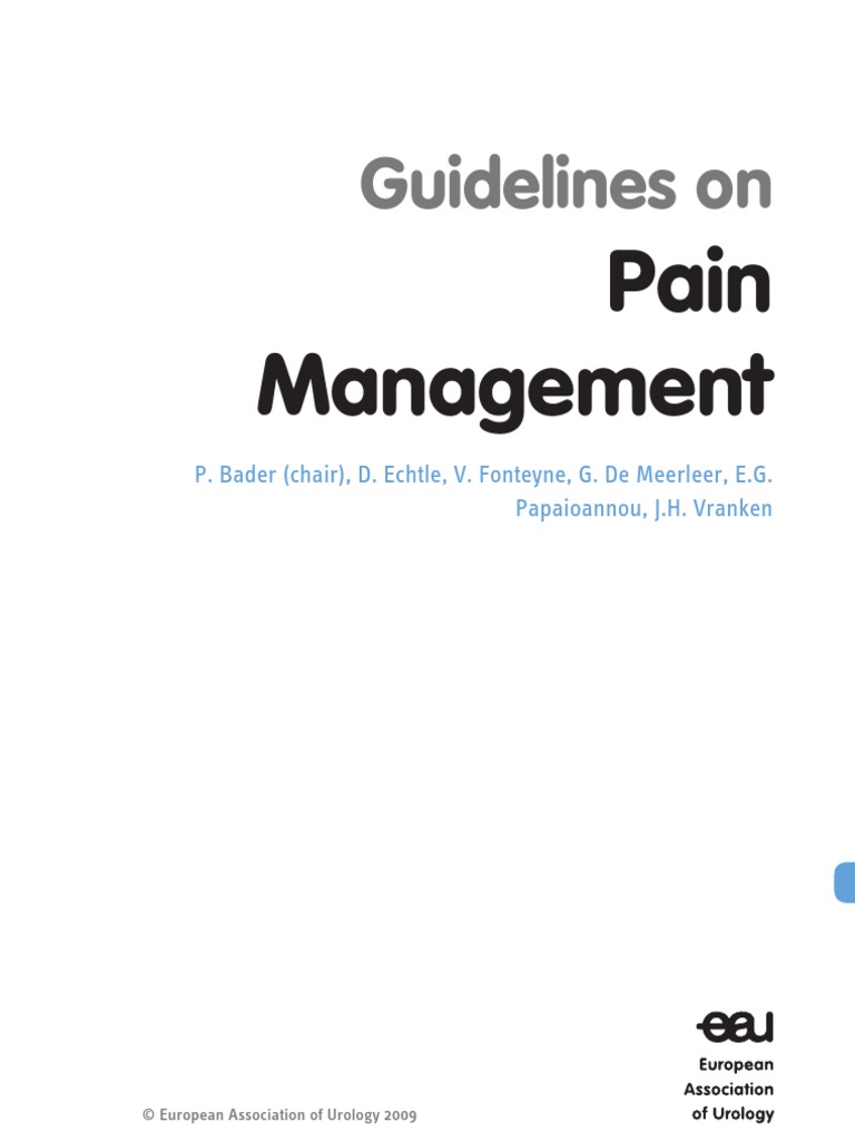 Pain Management Guidelines On PDF Analgesic Pain