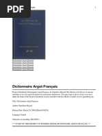 Download Dictionnaire Argot by frenchguy1 SN24705019 doc pdf