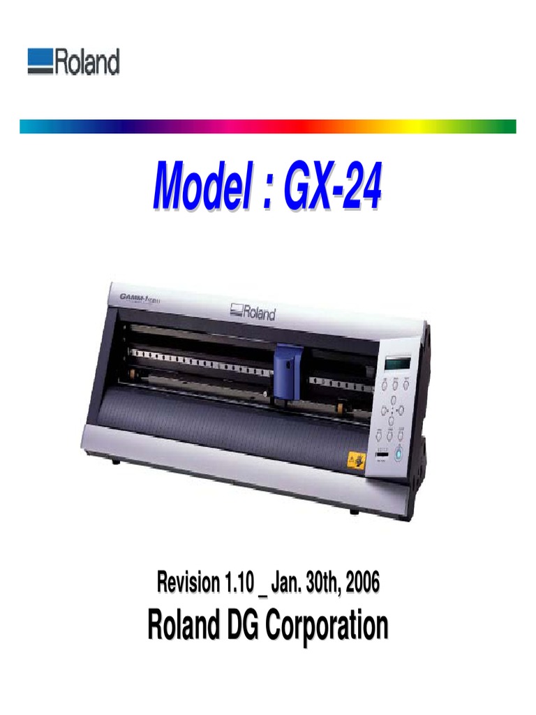 Roland GX-24 Plotter Overview | PDF | Adobe Illustrator | Media Technology