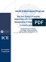 ICE PowerPoint Presentation - Worksite Enforcement Program (4/22/09)