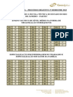 Consulplan - GABARITO OFICIAL PROCESSO SELETIVO FAETEC 2º SEMESTRE 2013 - 29177 PDF