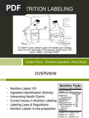 nutrition labeling presentation