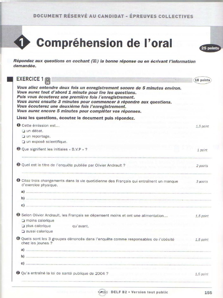 Examen Delf B2 PDF
