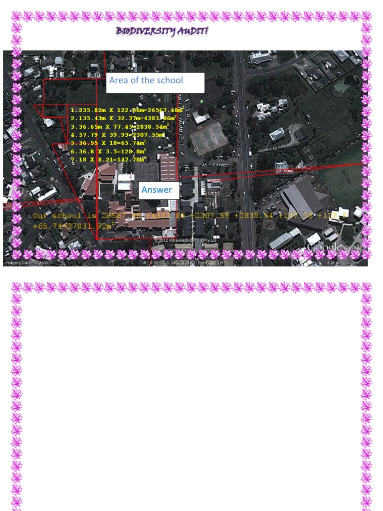 School Area and Biodiversity Audit | PDF | Teaching Methods & Materials