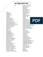 Fontlist PDF
