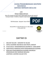 Download Status dan Rencana Pengembangan Geopark Indonesia Segi Konservasi Warisan Geologi by PUSTAKA Virtual Tata Ruang dan Pertanahan Pusvir TRP SN247069702 doc pdf