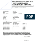 Formulir Pendaftaran Praktikum