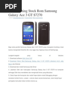 Download Cara Flashing Stock Rom Samsung Galaxy Ace 3 GT S7270 by phuyang SN247071894 doc pdf