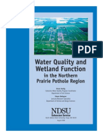 Water Quality and Wetland Function: in The Northern Prairie Pothole Region