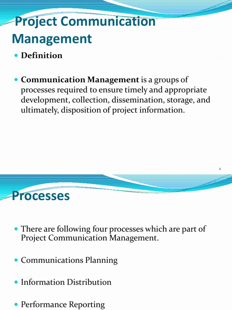 Project Communication Management Overview | PDF | Project Management ...