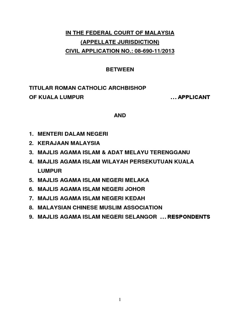 Allah Majority Judgment Cjpcacjm Suriyadi Halim Omar Fcj Pdf Court Of Appeal Of Singapore United States Constitution