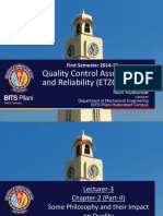 Quality Control Assurance and Reliability (ETZC 432) : BITS Pilani