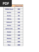 Airport Codes With County Code | PDF