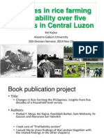 Changes in rice farming profitability over five decades in Central Luzon