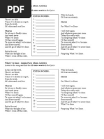 Song Activity - What I've Done