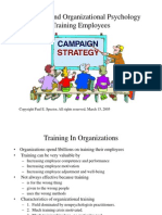 Industrial and Organizational Psychology Training Employees