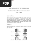 Rubiks Cube Solution and Mathematical Basis