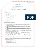 11 Maths Notes 08 Binomial Theorem