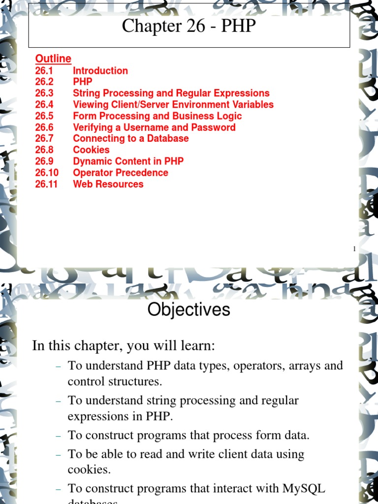 PHP Programming Basics and Techniques | PDF | Html | Xhtml