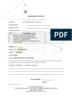 Assesment Report: NO Assesment Test Point/Grade