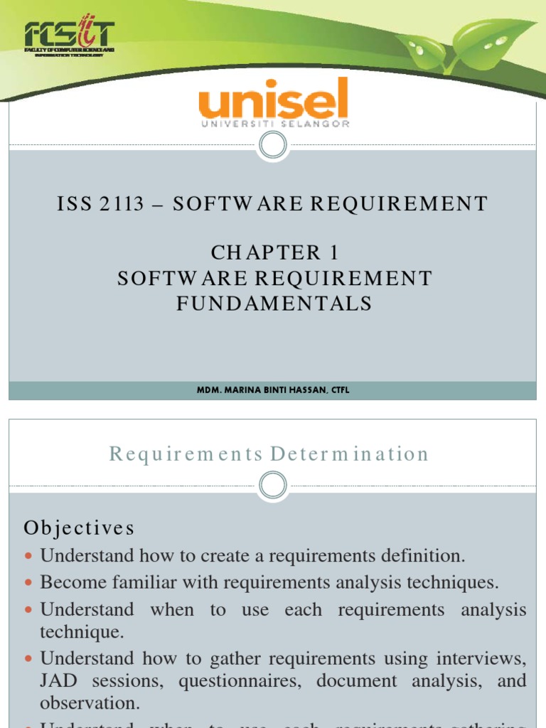 Software Requirements Fundamentals | PDF | Usability | Systems Engineering
