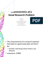 Characteristics of A Good Research Problem