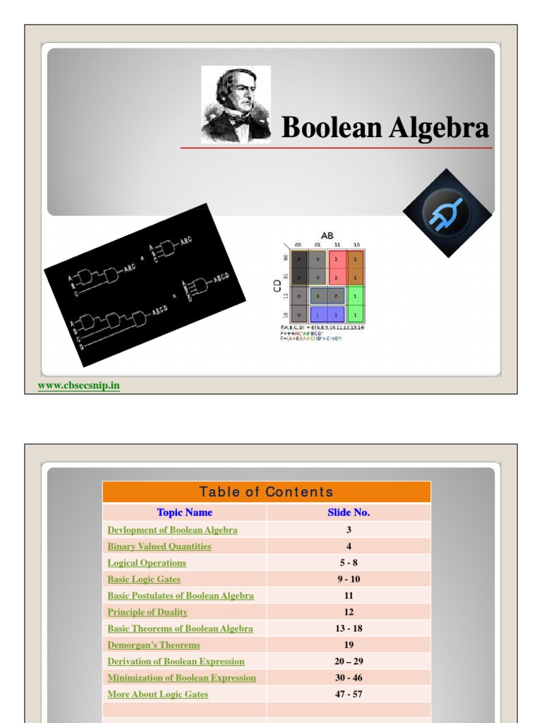 George Boole and Boolean Algebra | PDF | Boolean Algebra | Teaching ...