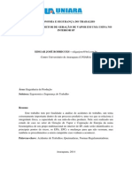 Estudo de caso sobre segurança e ergonomia em setor de geração de vapor