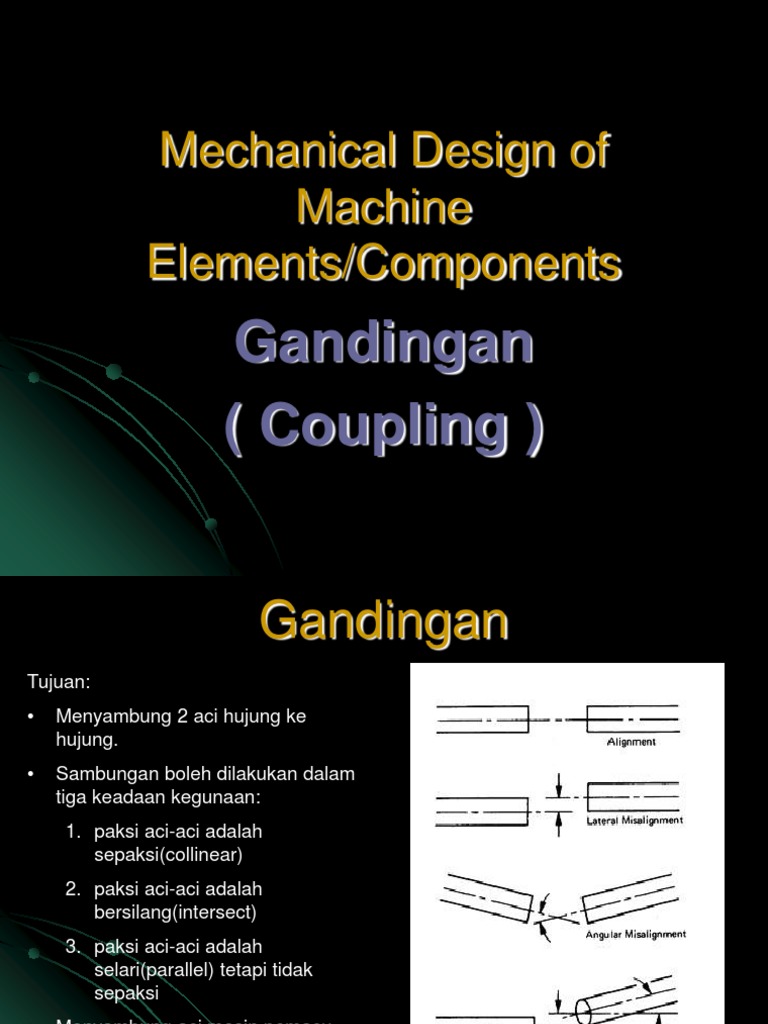 Mechanical Design Of Machine Elements Coupling Pdf Machines