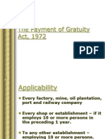 The Payment of Gratuity Act, 1972