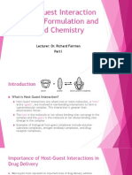 Host-Guest Interaction in Drug Formulation and Food Chemistry