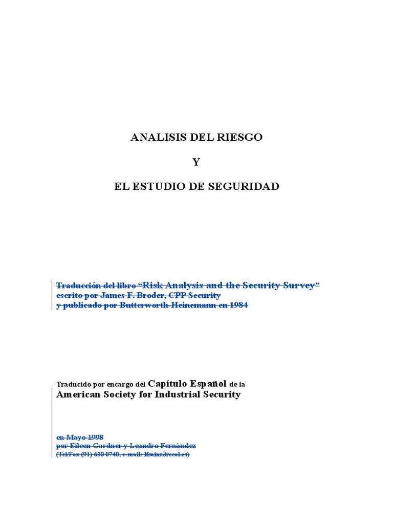 Análisis de Riesgos en Seguridad | PDF | Riesgo | Planificación